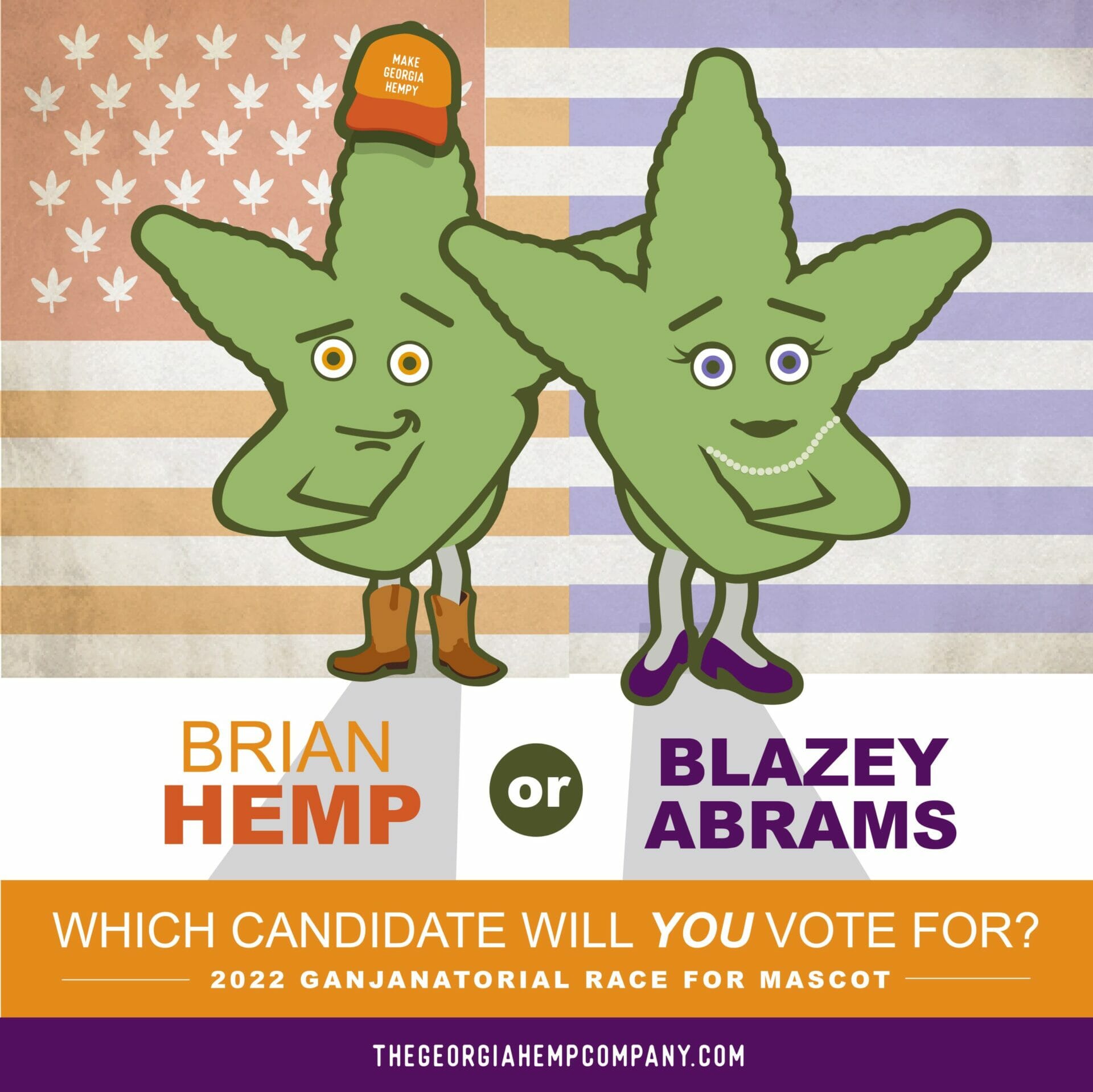 Blazey Abrams vs Brian Hemp: The Ganjanatorial Race For Mascot Run-Off Nov. 8, 2022