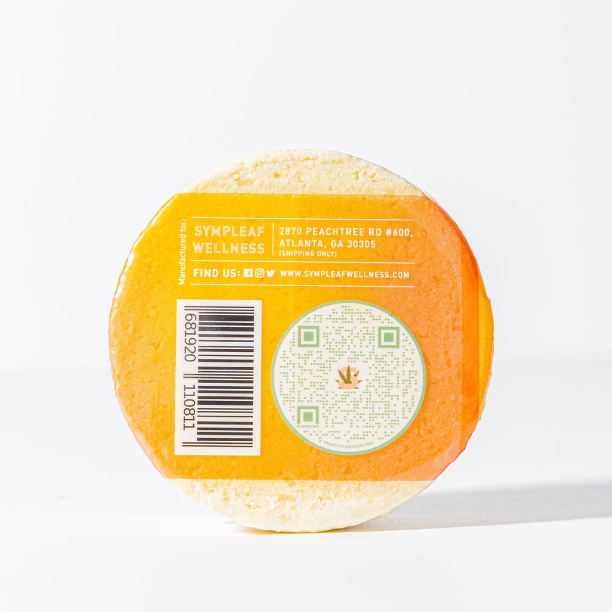Sympleaf 100mg CBD Bath Bomb Puck - Lemongrass Orange - Image 3