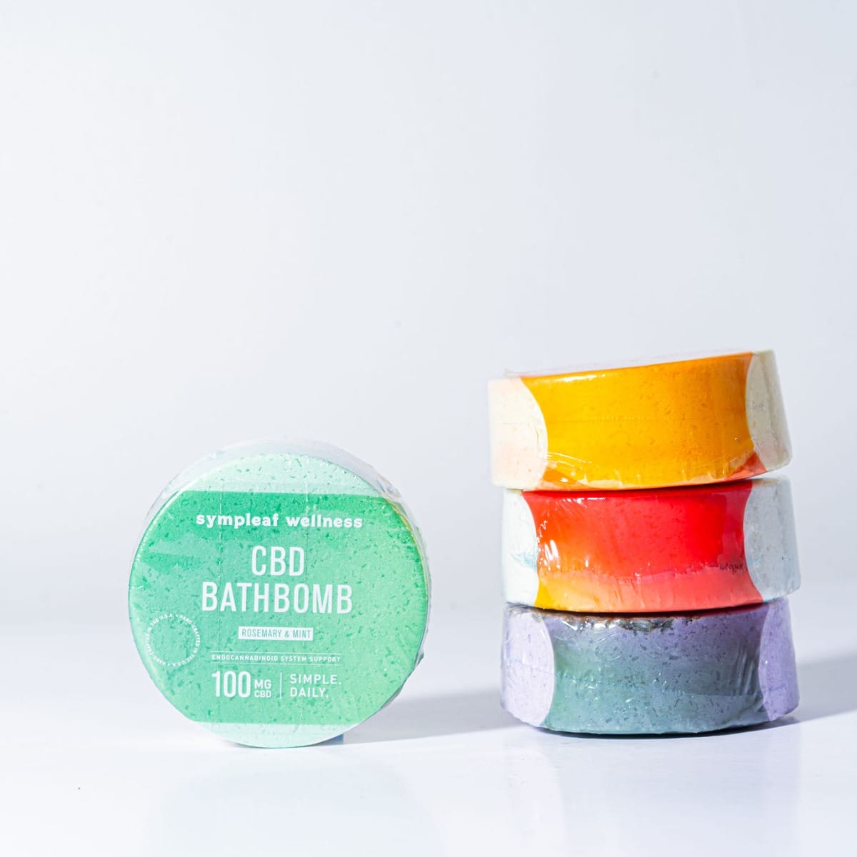 Sympleaf 100mg CBD Bath Bomb Puck - Rosemary Mint - Image 5