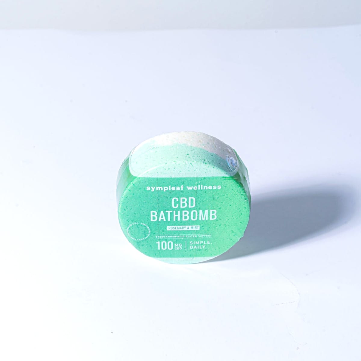 Sympleaf 100mg CBD Bath Bomb Puck - Rosemary Mint - Image 2