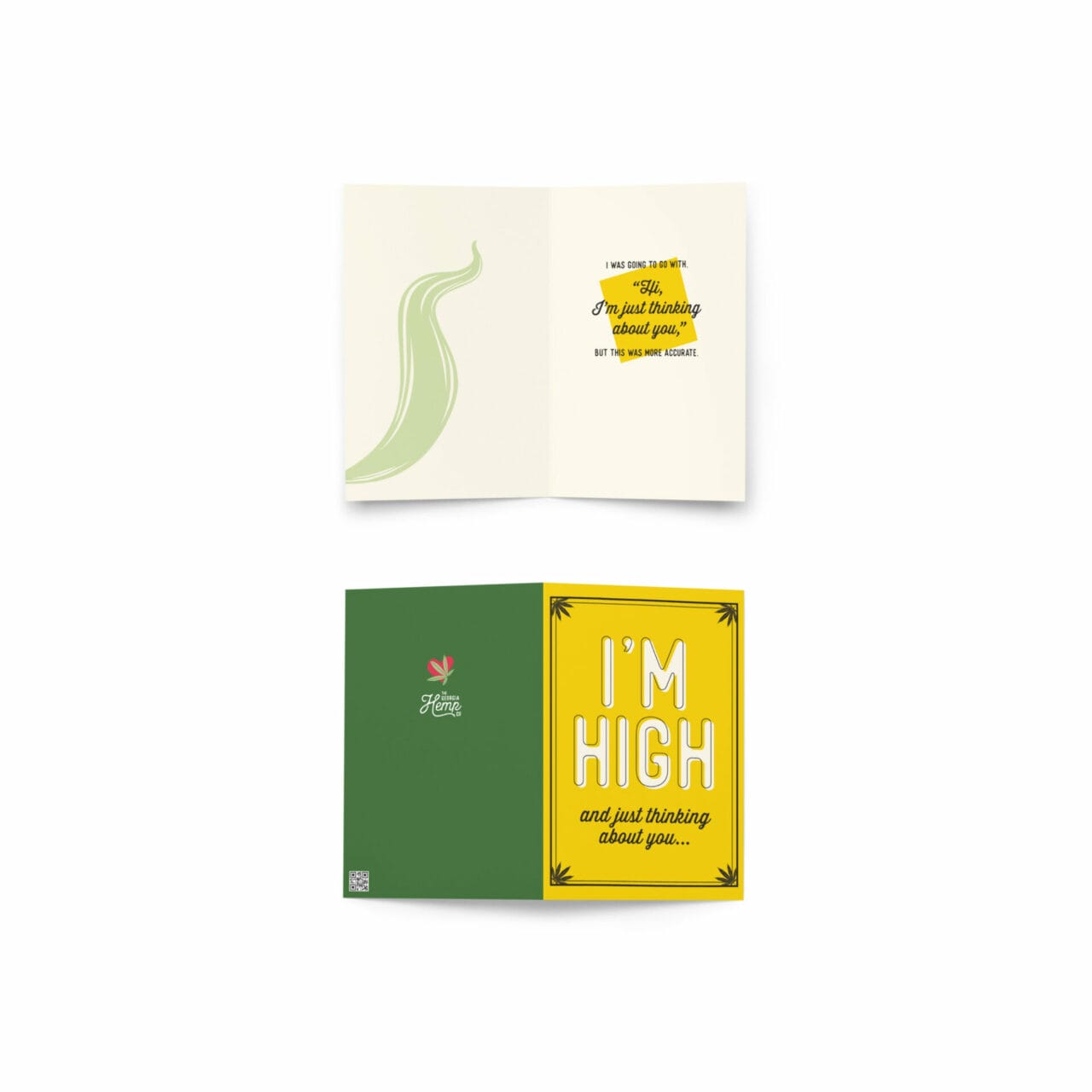 I'm High and just thinking about you Greeting card