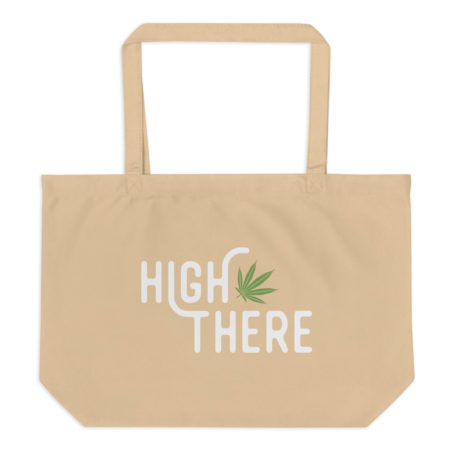 High There Large organic tote bag - Image 4
