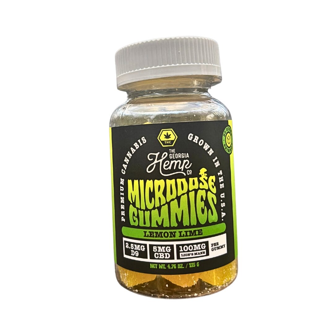 Microdose Gummies - Lemon Lime 100mg Lions Mane + 2.5mg THC + 5mg CBD 30ct