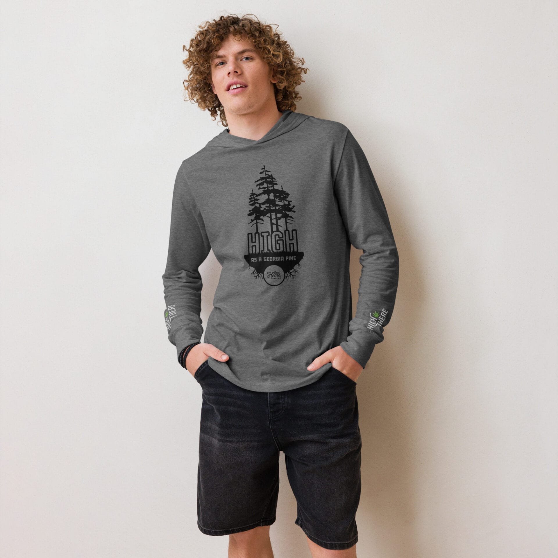 High as a Georgia Pine Hooded long-sleeve tee - Image 2