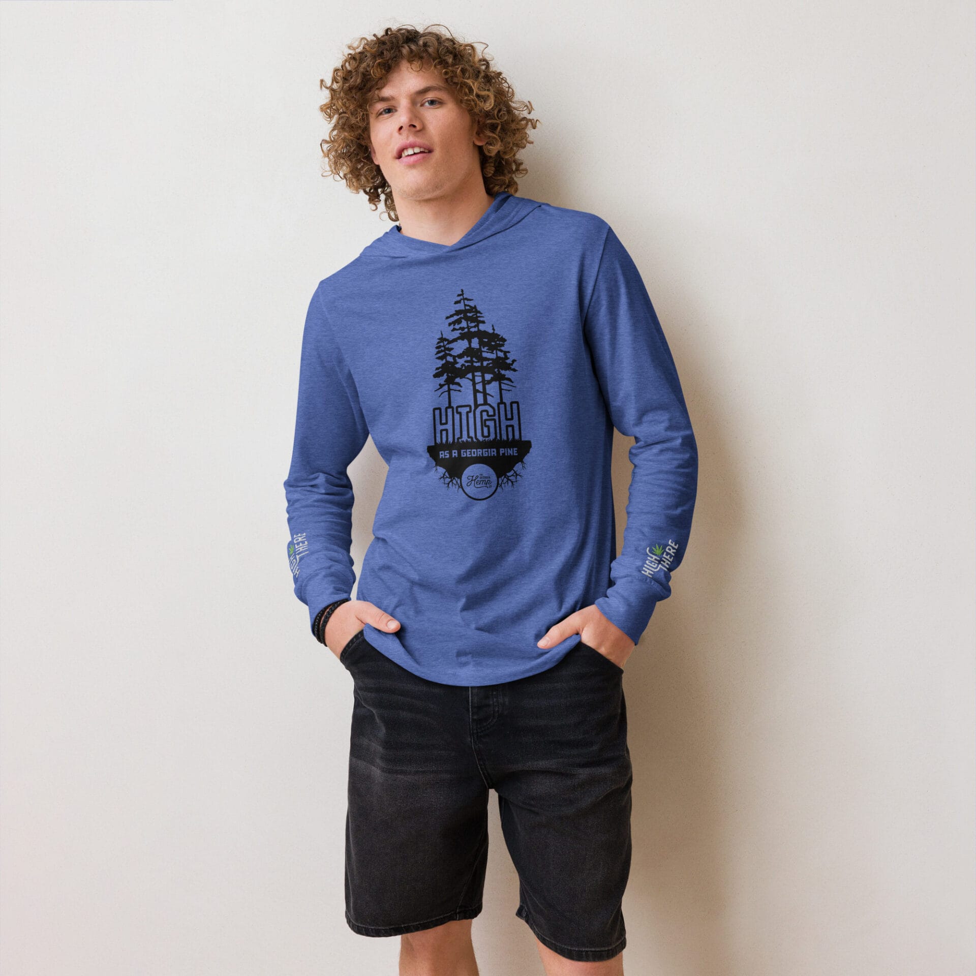 High as a Georgia Pine Hooded long-sleeve tee - Image 3