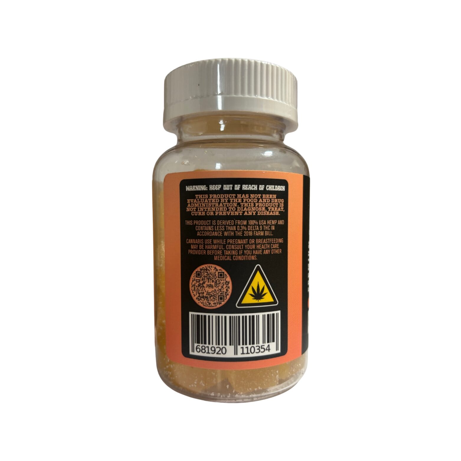 25mg Delta 8 Gummies - Peach - 30ct - Image 2