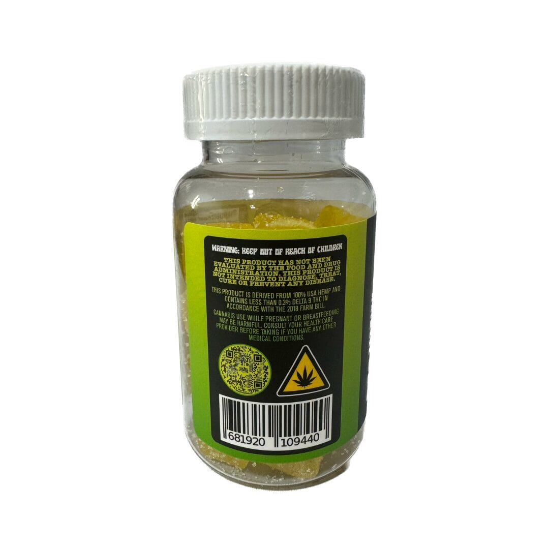 Microdose Gummies - Lemon Lime 100mg Lions Mane + 2.5mg THC + 5mg CBD 30ct - Image 3