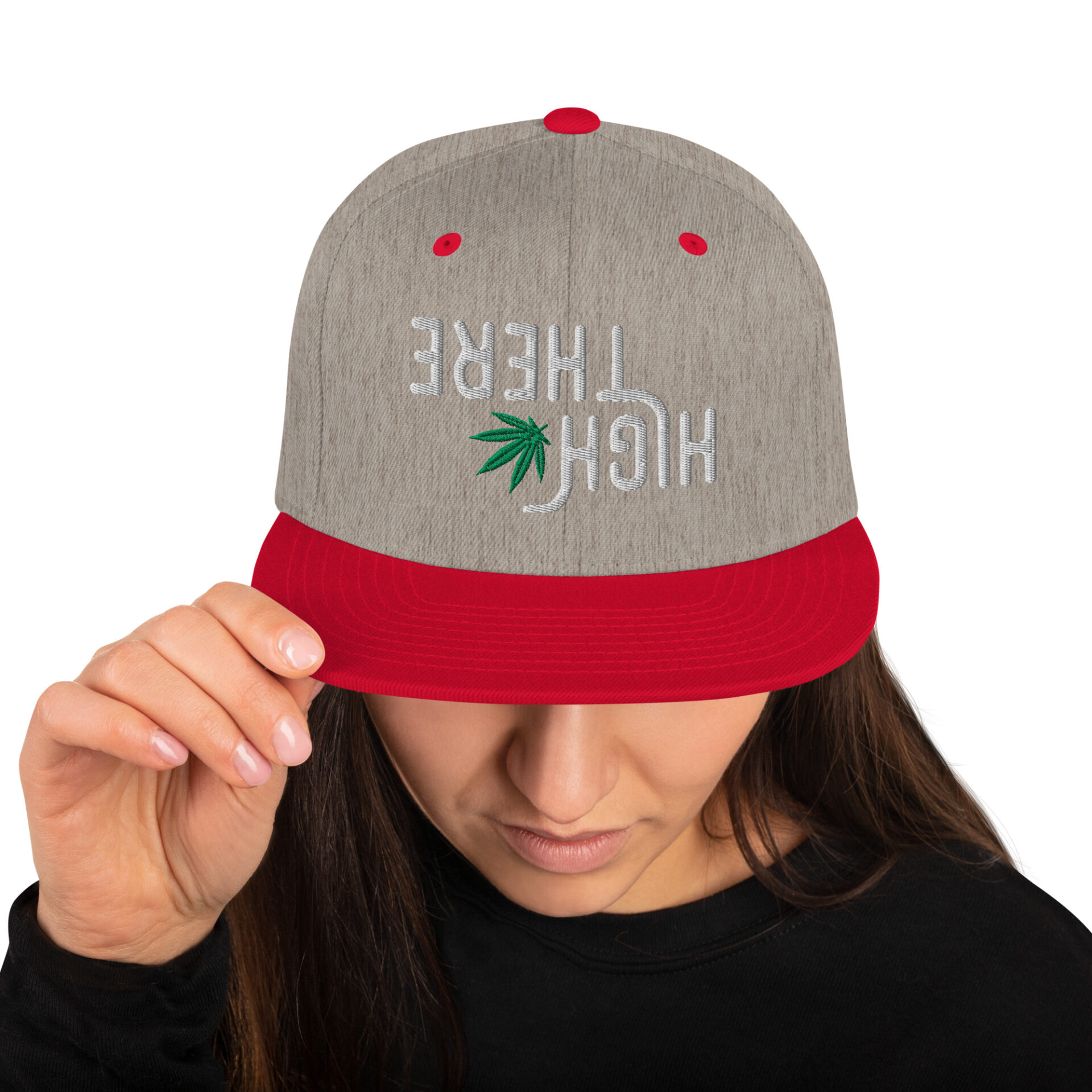 High There Upside Down Snapback Hat