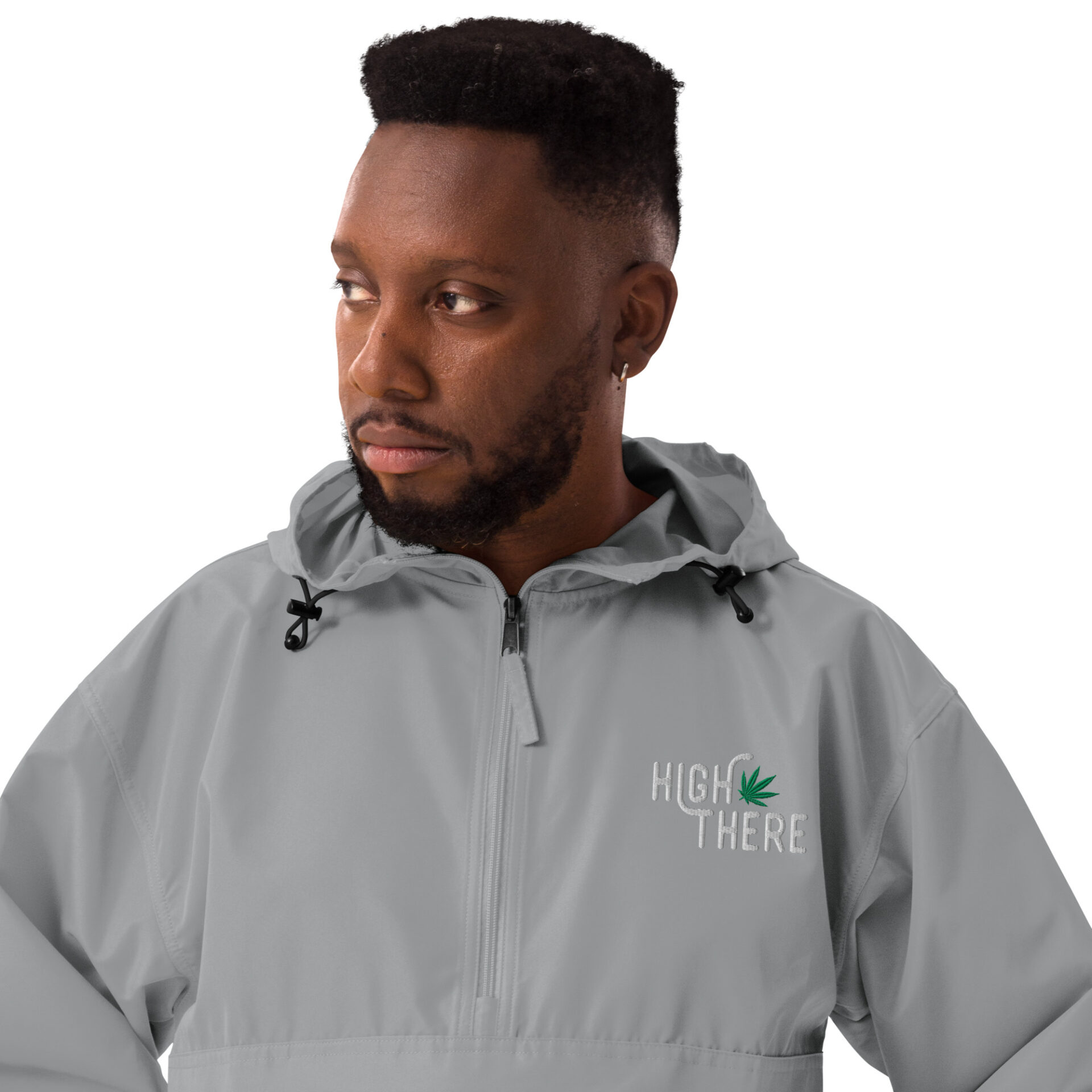 High There Embroidered Champion Packable Jacket - Image 6