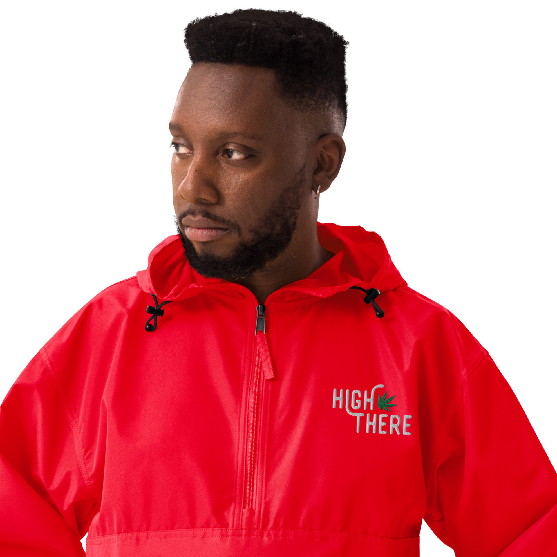 High There Embroidered Champion Packable Jacket - Image 4