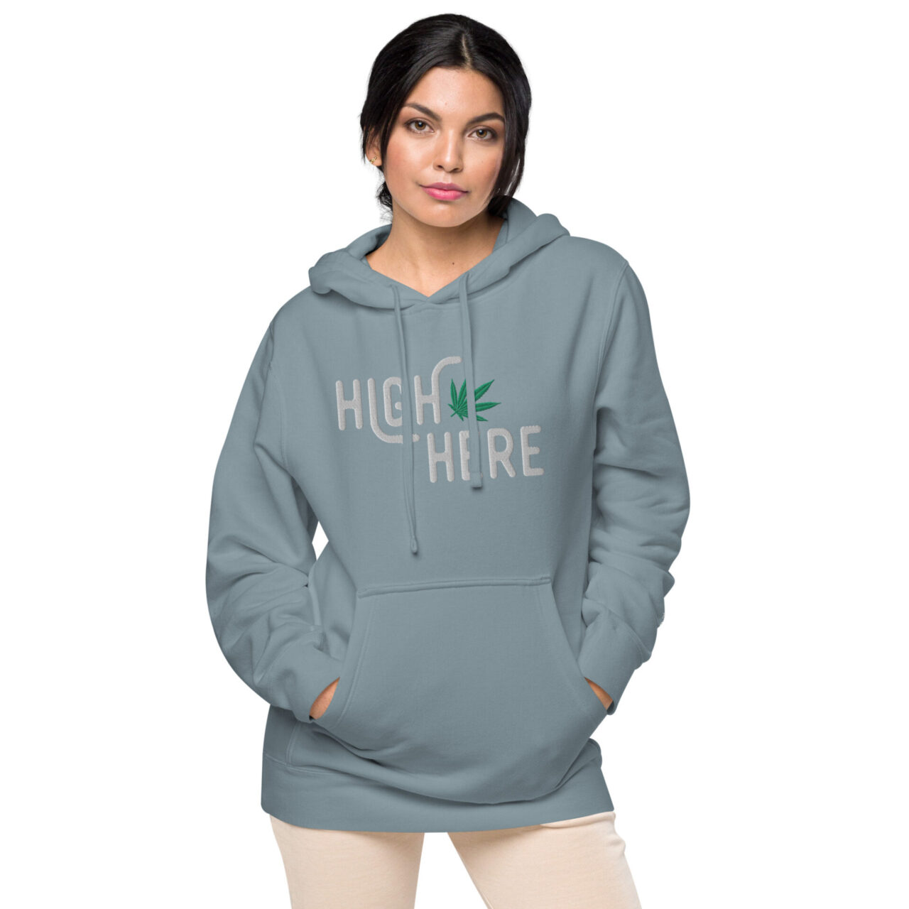 High There Unisex pigment-dyed hoodie