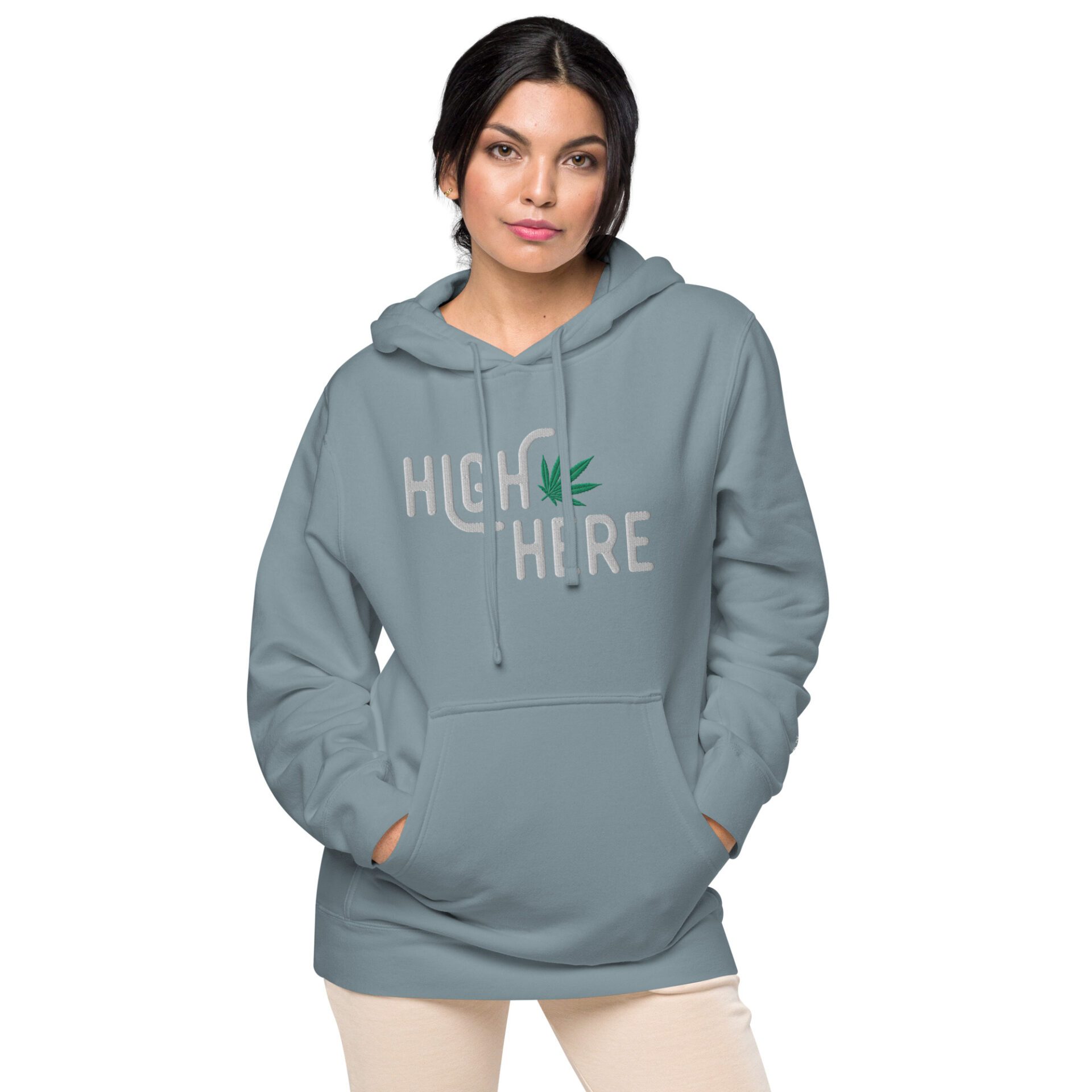 High There Unisex pigment-dyed hoodie