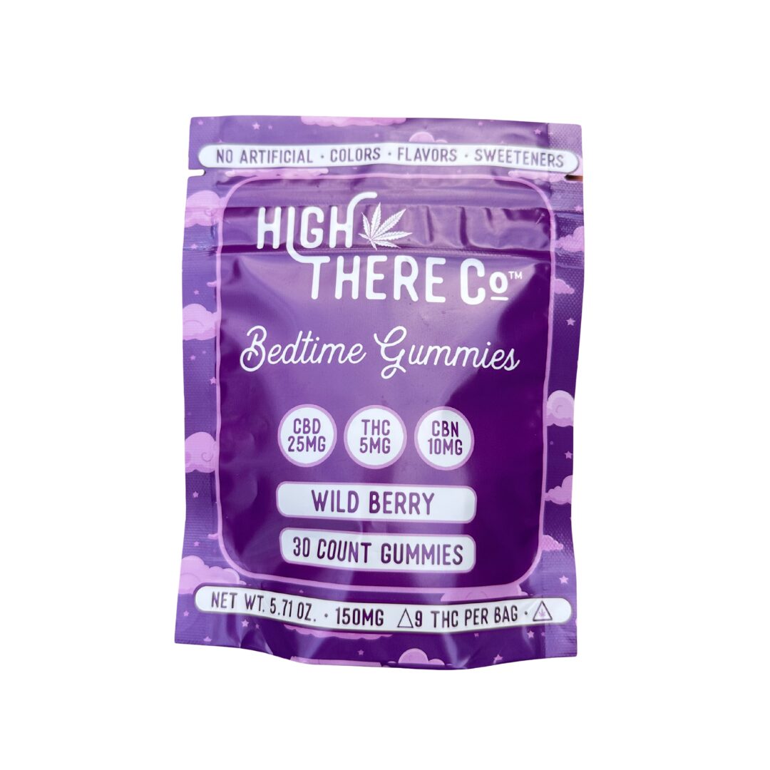 High There Co™ Bedtime Gummies • 25mg CBD + 5mg THC + 10mg CBN • Wild Berry • 30ct