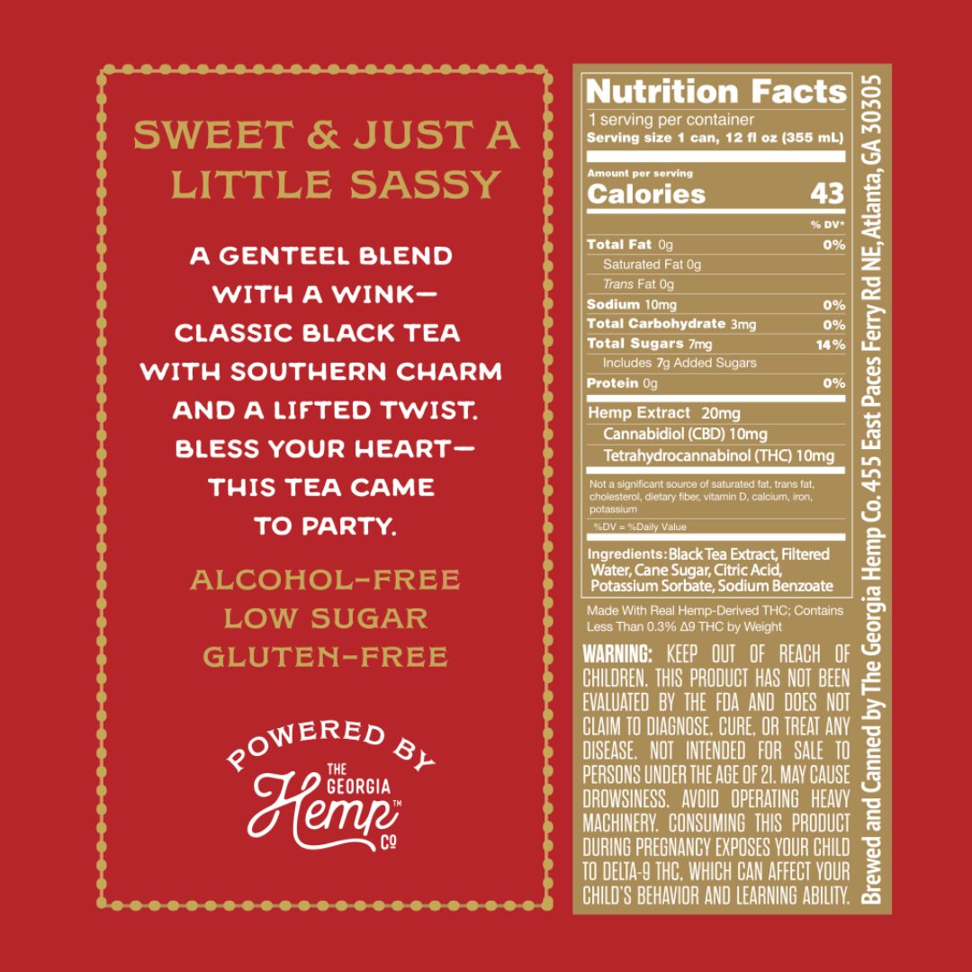 Bless Your Heart High Tea • 10MG THC + 10MG CBD • 4-Pack - Image 2