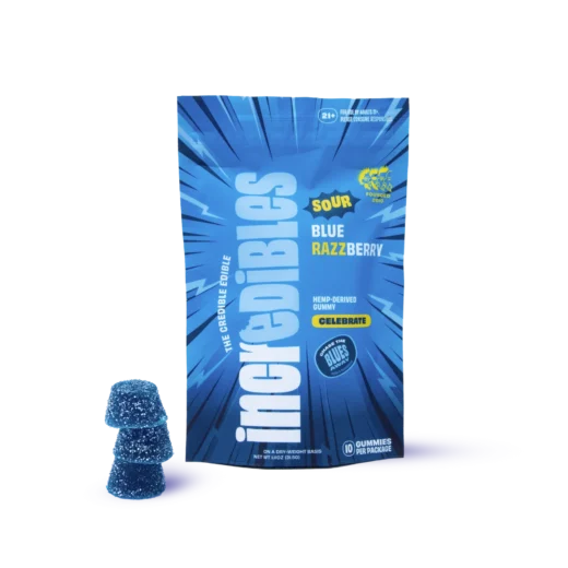 INCREDIBLES: Sour Blue Razzberry THC Gummies