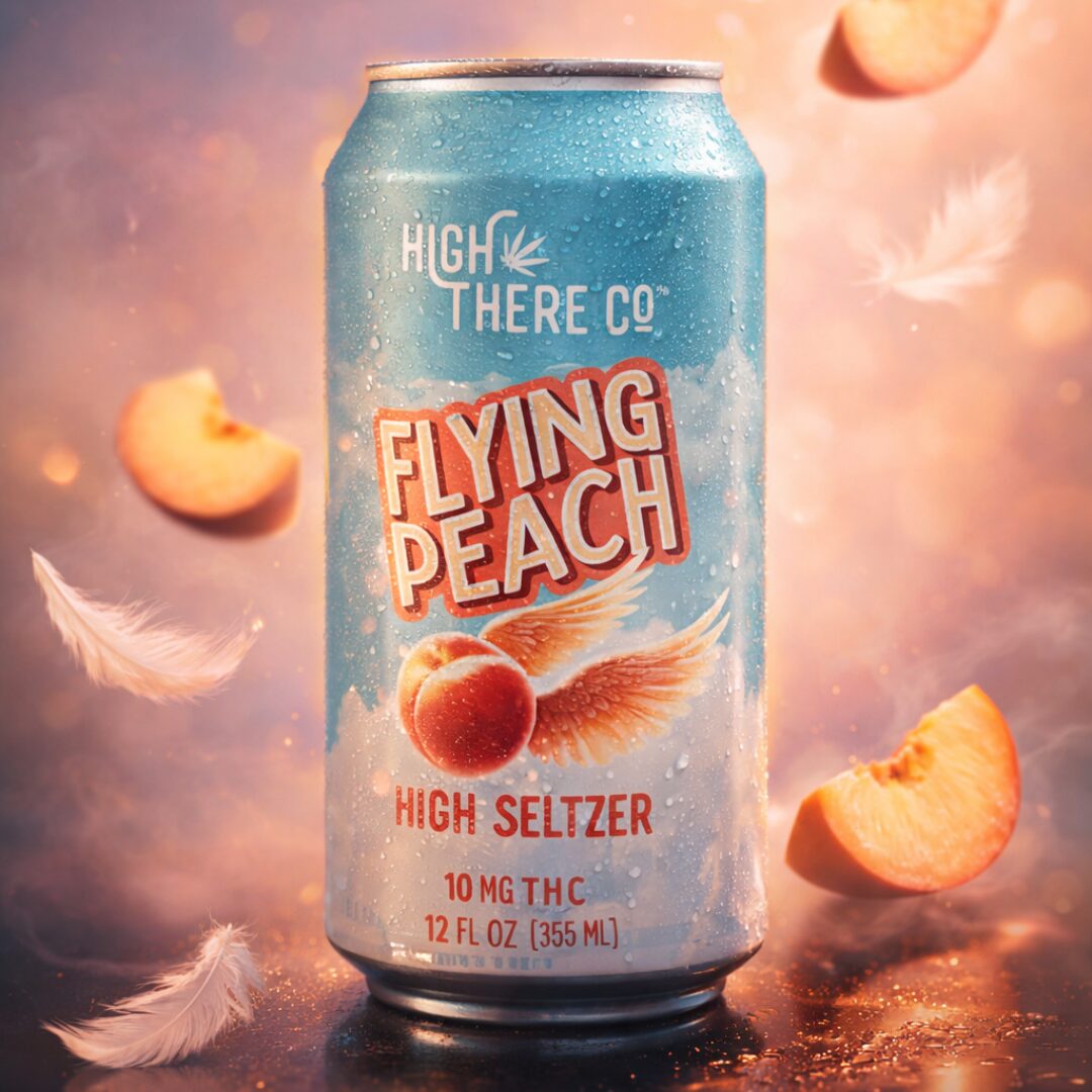 Flying Peach High Seltzer • 10MG THC • 4-Pack - Image 3
