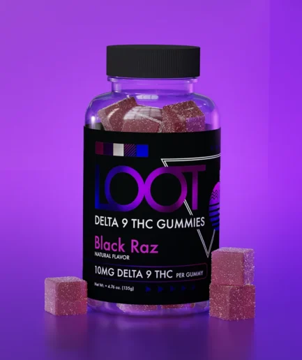 LOOT D9 - Black Razz Gummies 10mg D9
